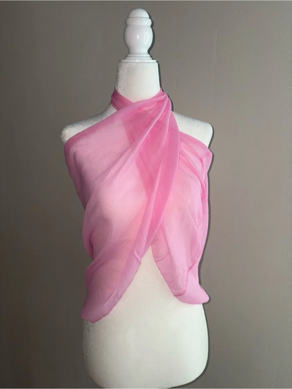 SKIMS -Pink Sheer Swim Sarong Cover-Up